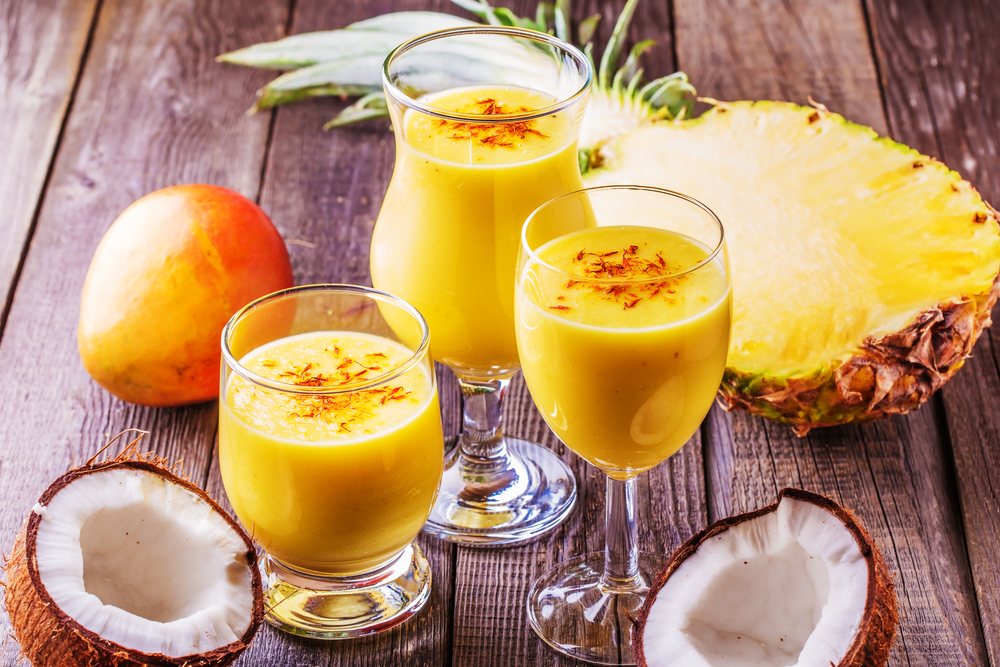 Pratos para ceia de Natal: smoothie Refrescante de Abacaxi com Manga