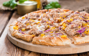Pizza de Atum no Pão Folha