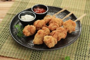 Espetinhos de Frango Empanados